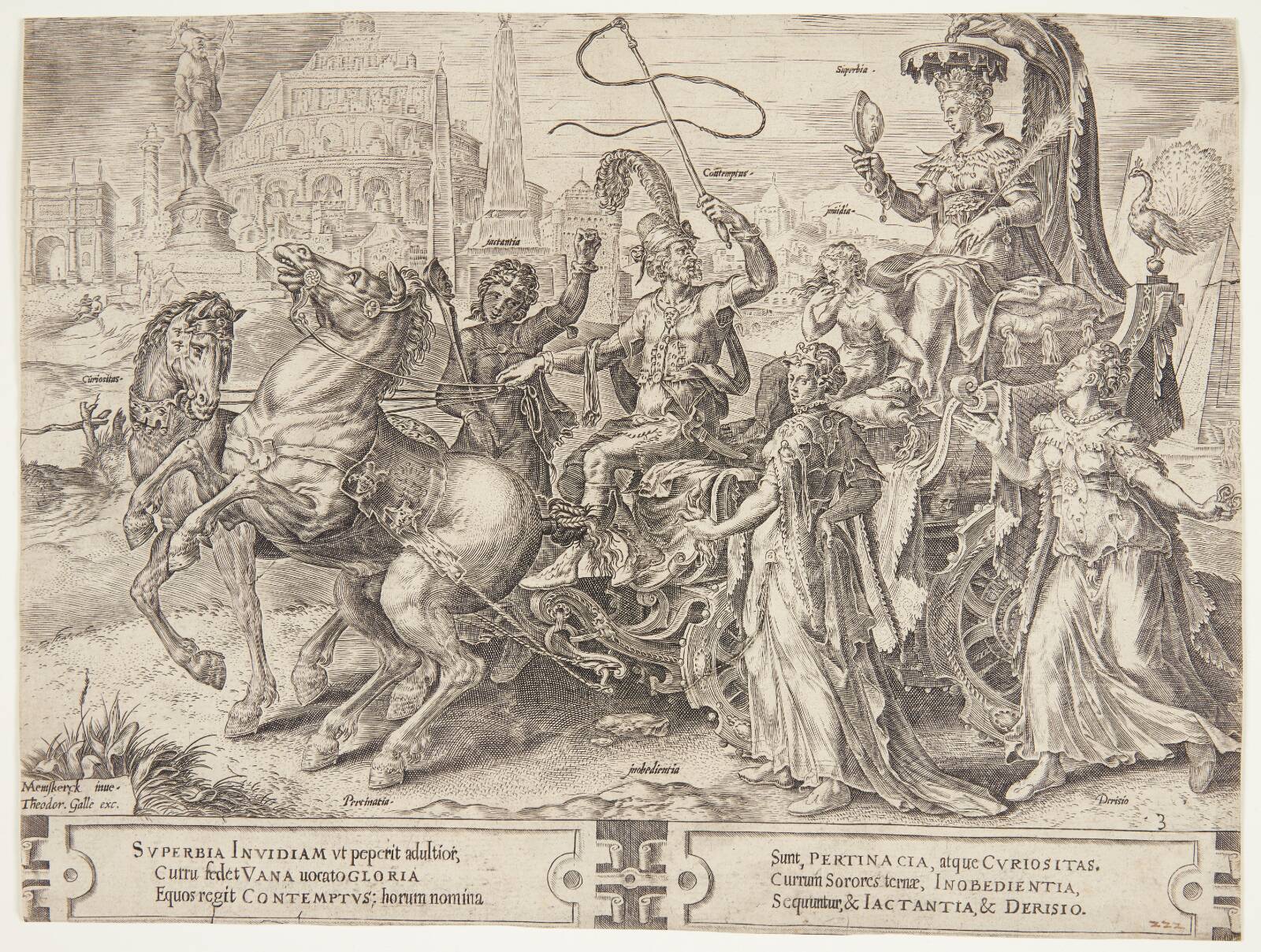 Hovmodets triumf, Cornelis Cort, 1564