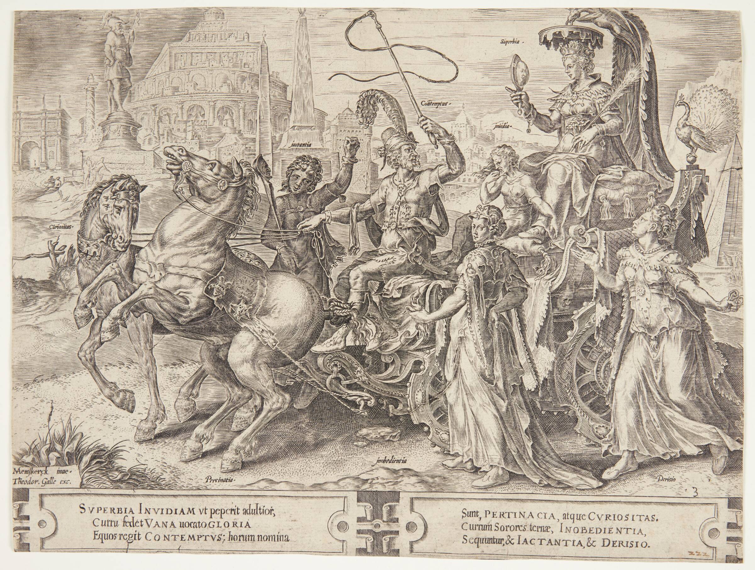 Hovmodets triumf, Cornelis Cort, 1564