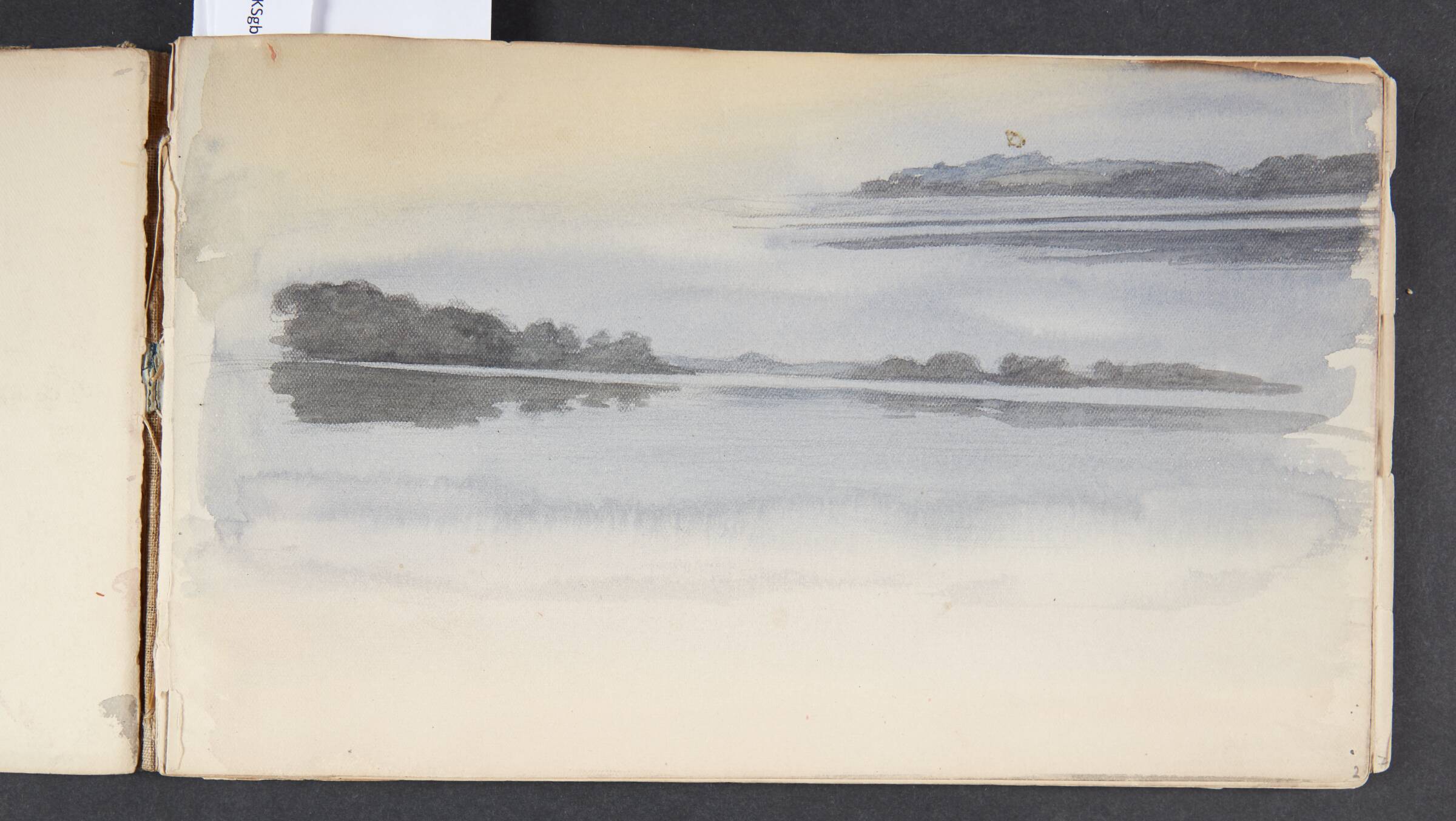 Skov som spejler sig i vand ved aftenstide, Agnes Slott-Møller, 1896-1897