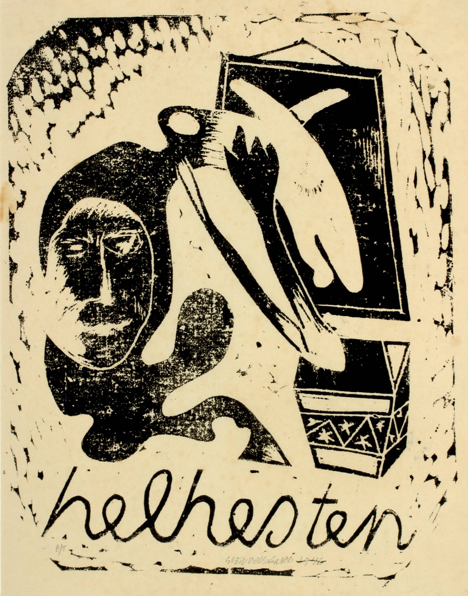 Komposition med figurer, Sven Dalsgaard, 1946