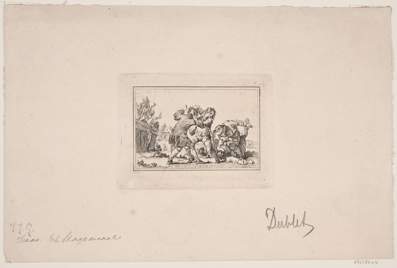 Et bondeslagsmål, Georg Haas, 1751-1817