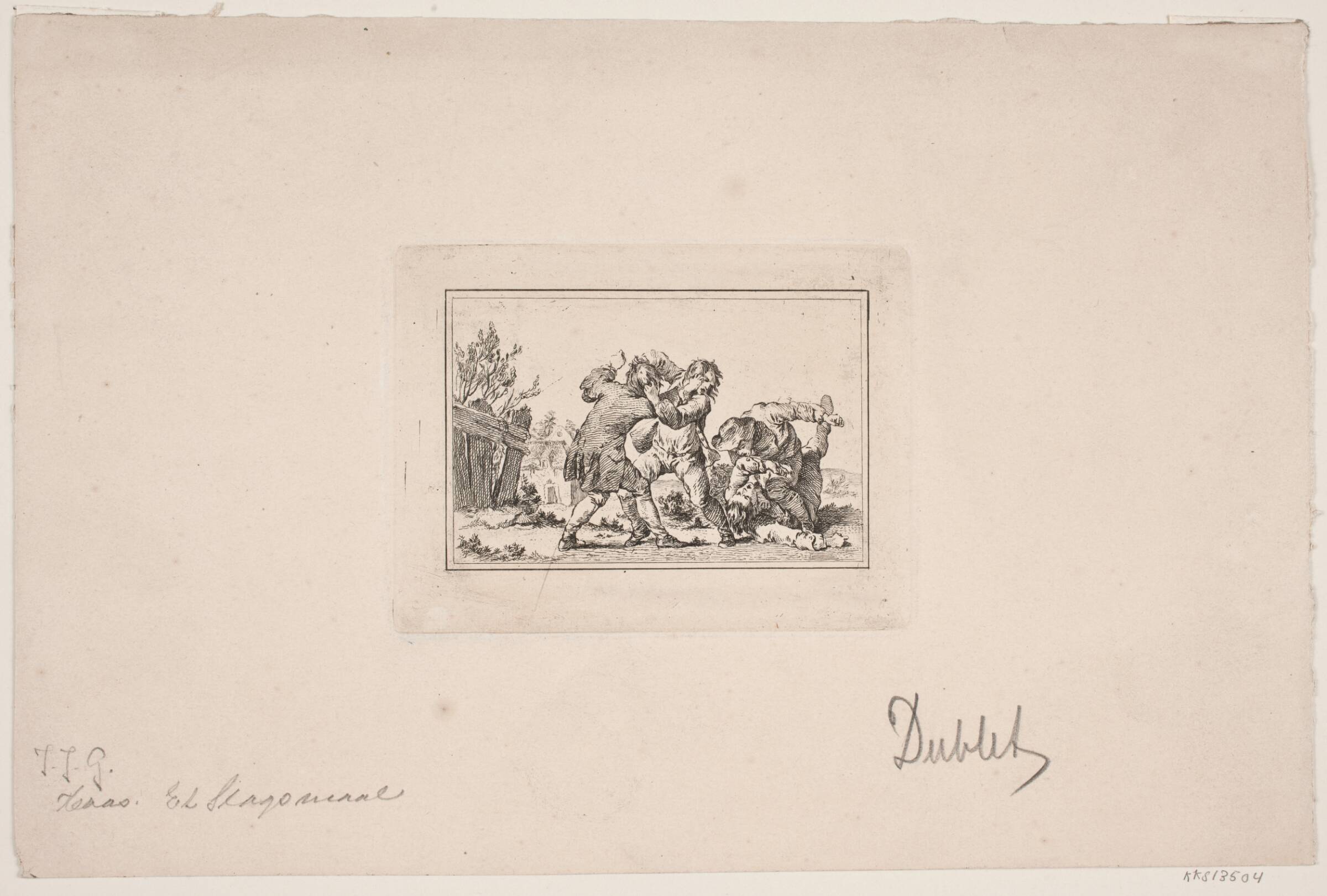 Et bondeslagsmål, Georg Haas, 1751-1817