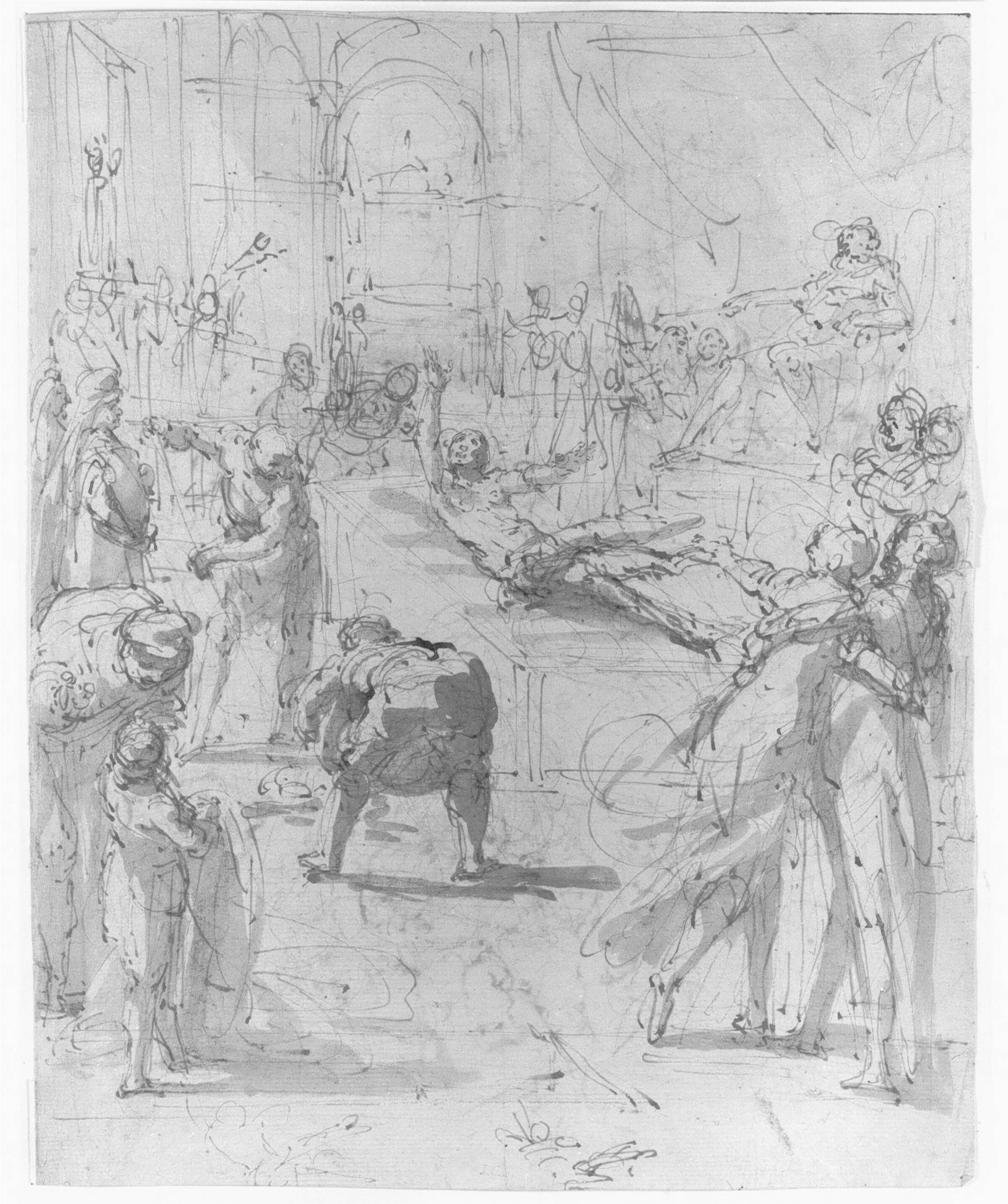 Den hellige Laurentius' marturium, Giulio Benso, 1592-1668