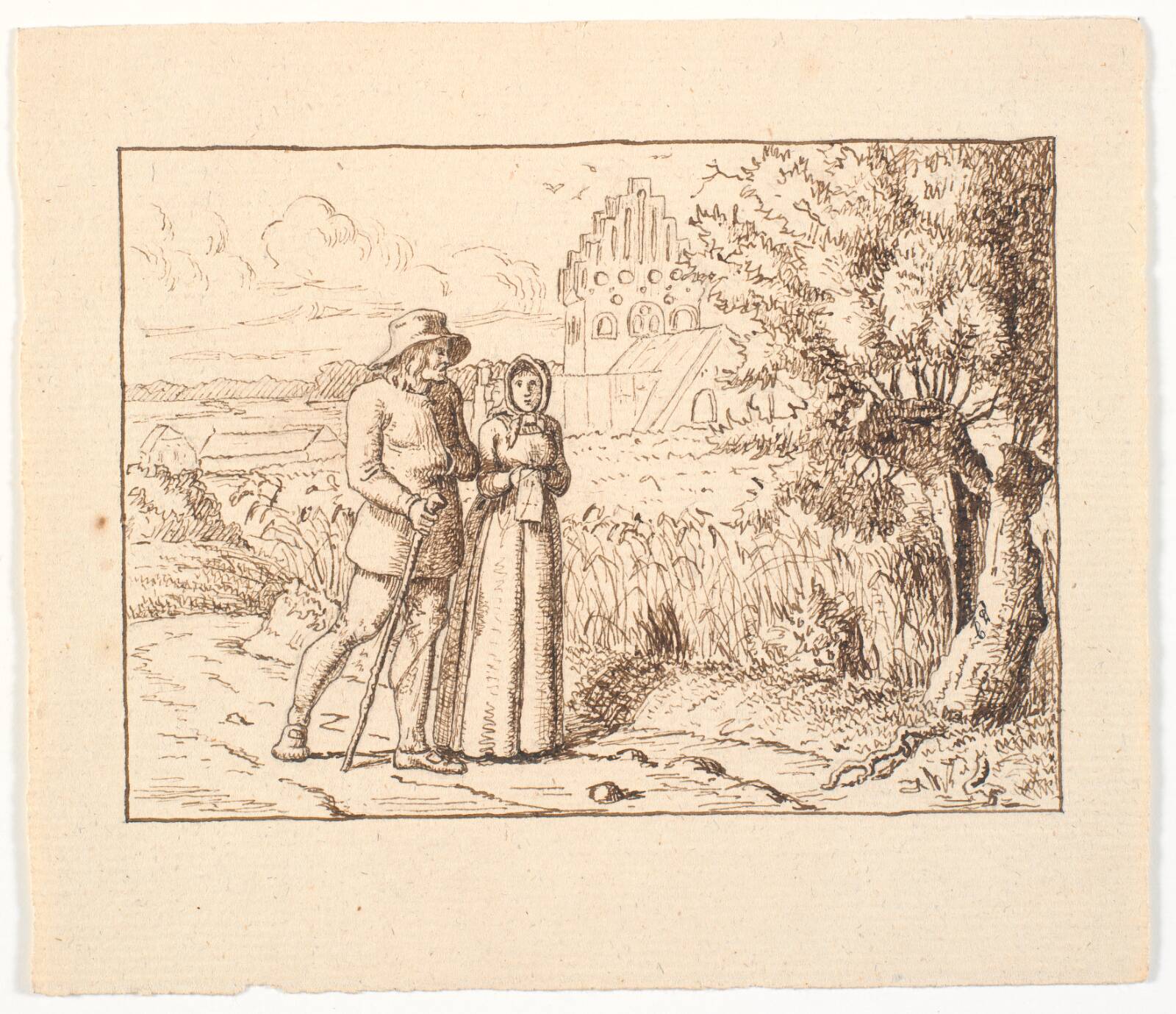 Illustration til St. St. Blicher, De tre Helligaftener, Christen Dalsgaard, 1846
