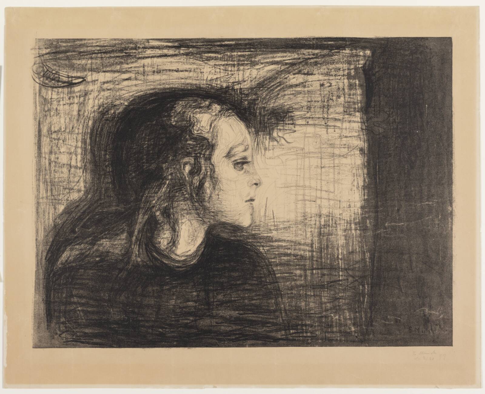 Den syge pige, Edvard Munch, 1896