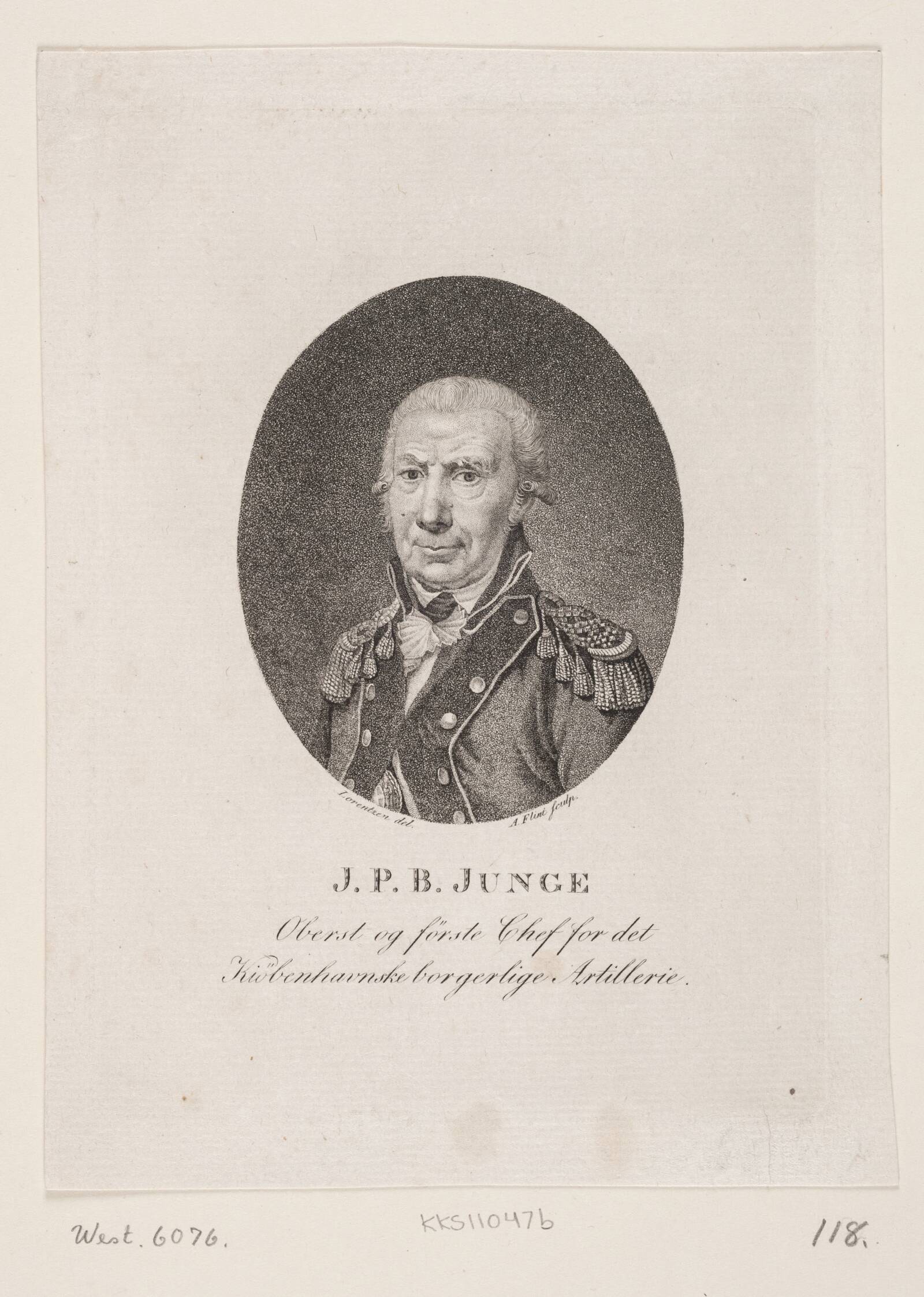 Portræt af J. P. Boye Junge, Andreas Flint, 1767-1824