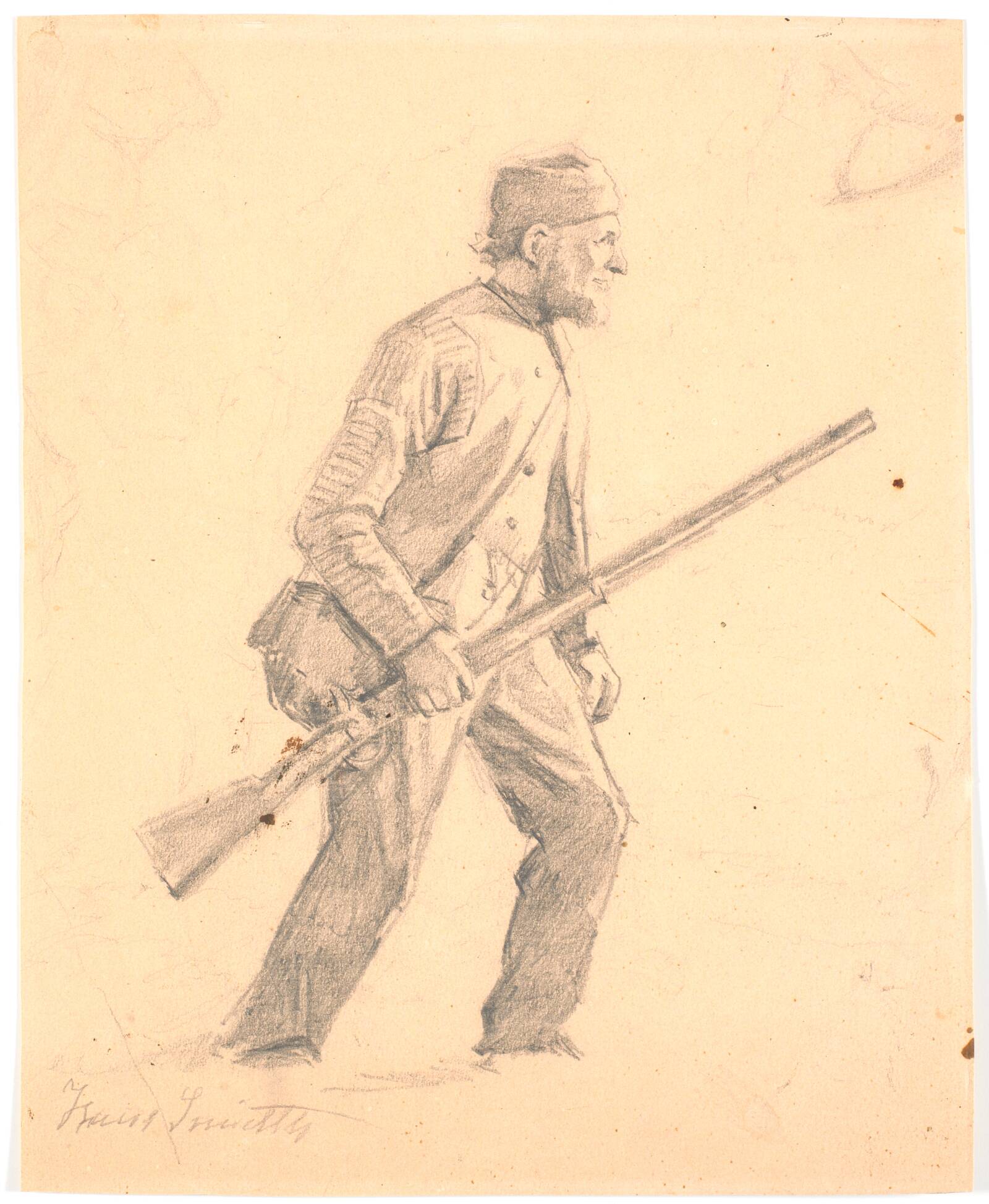 Krybskytte, studie, Hans Smidth, 1839-1917