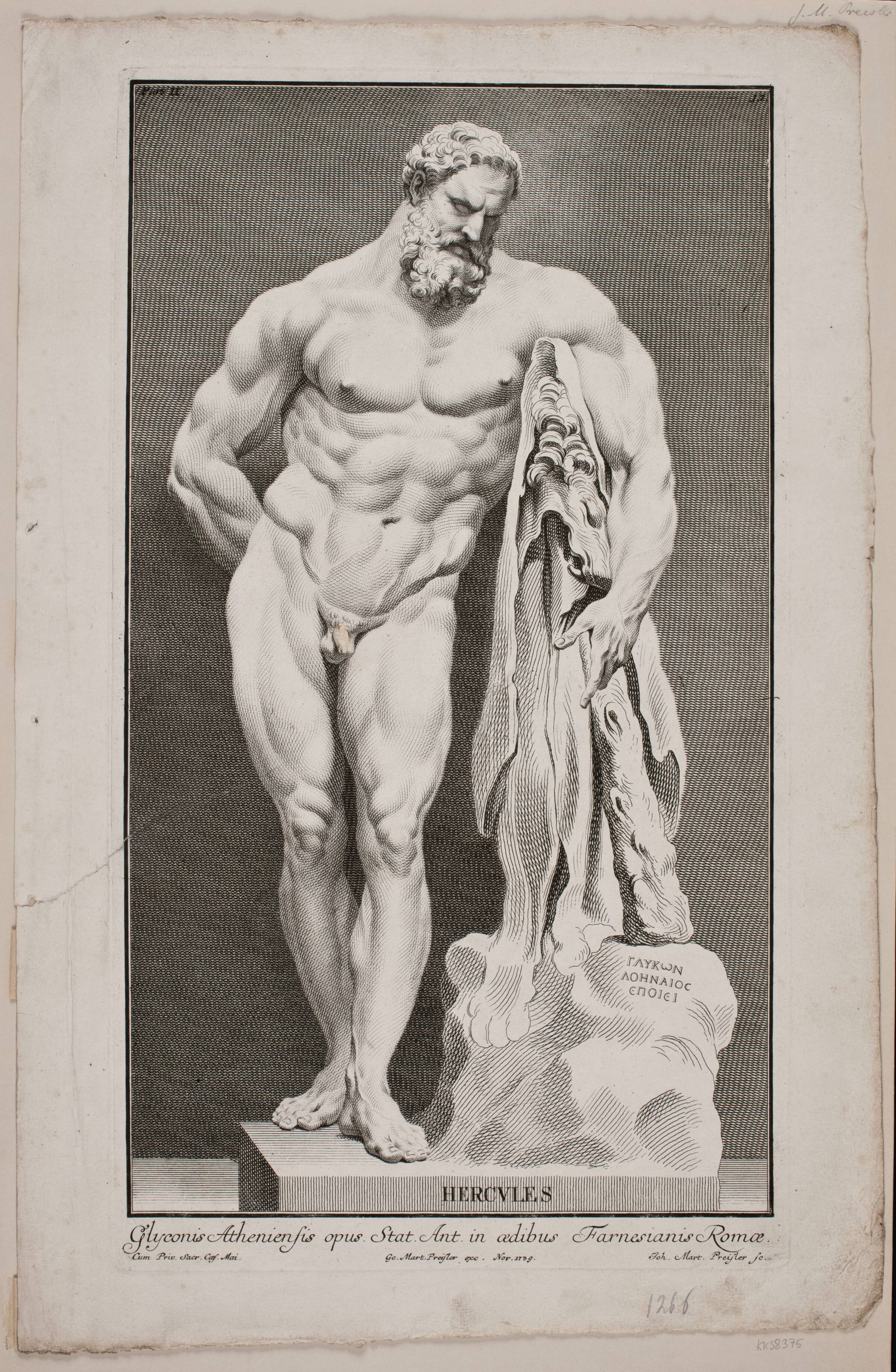 "Hercules", J.M. Preisler, 1739