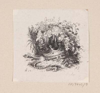 Illustration til "Prindsessen paa Ærten" i H.C. Andersen, "Eventyr og Historier", Bind 1