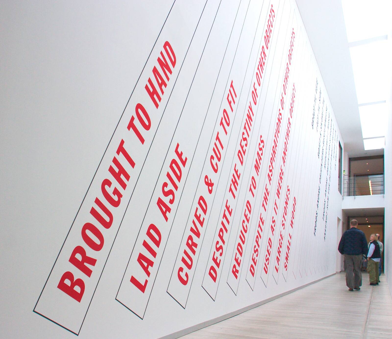 Bragt til veje..., Lawrence Weiner, 2000