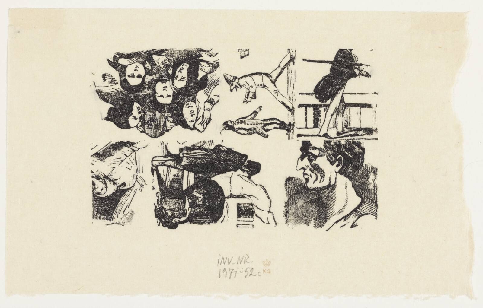 Seks figurfragmenter, Ubekendt, 1700-1799